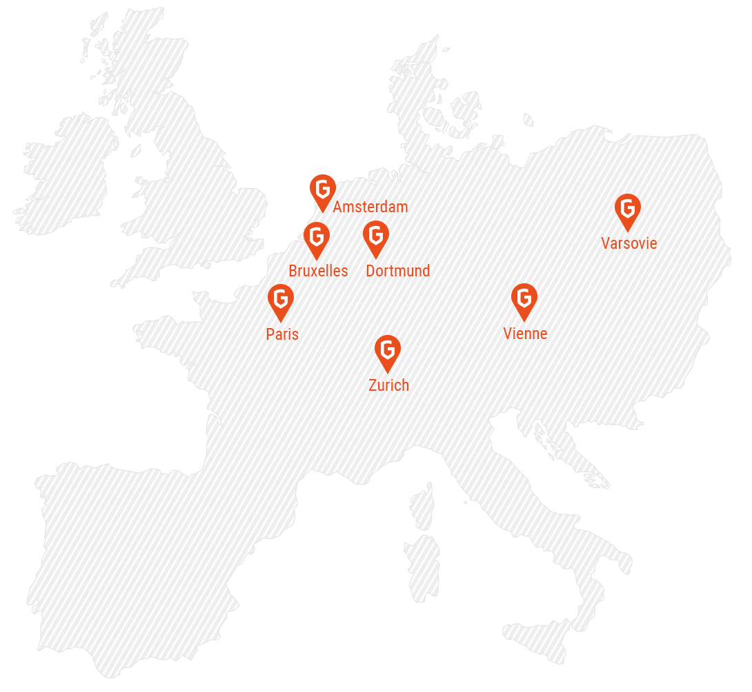 Europakarte von GastroHero